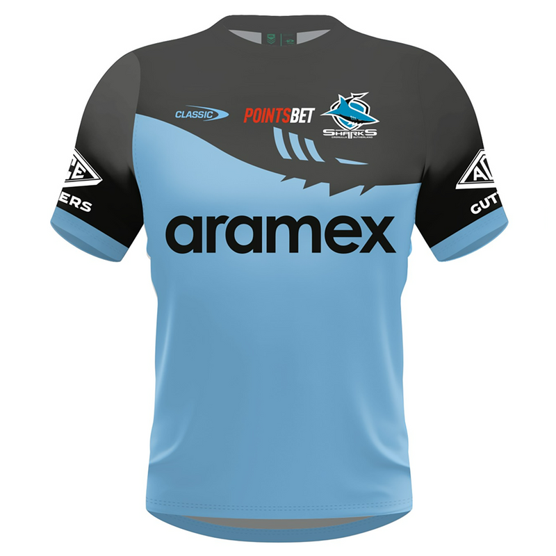 2024 Cronulla Sharks ADULTS Warm Up Tee